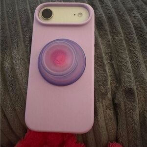 Purple iPhone Air case w/Popsocket